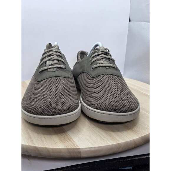 OluKai Nohea Moku Shoes Mens Sz 8.5 Green Brown Tan Slip On No Tie Laces Low Top - Picture 2 of 9